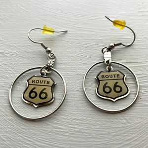 Route 66 car earrings